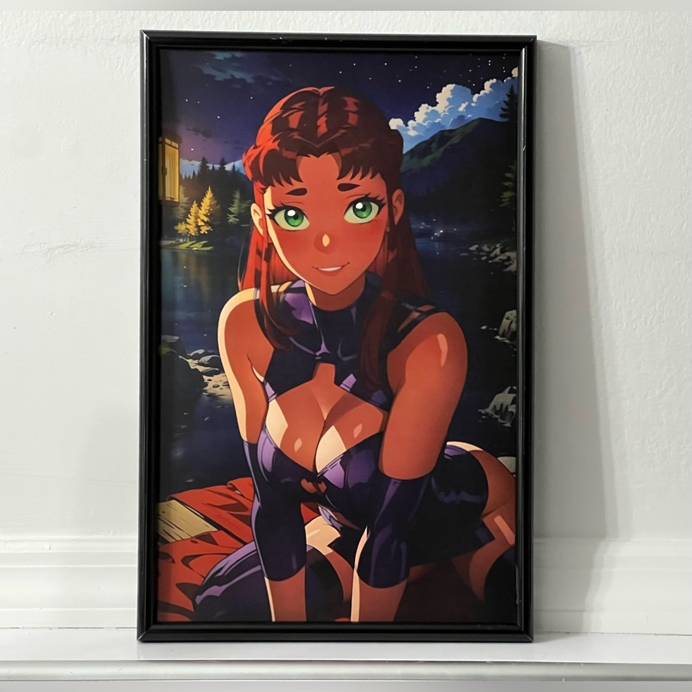 Teen Titans Starfire pinup girl art Poster